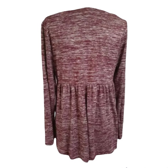 Time & Tru Babydoll Maternity Top Super Soft Long Sleeve - Picture 3 of 4